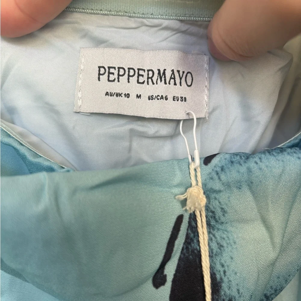 Peppermayo Strapless Blue Floral Dress - Picture 4 of 8